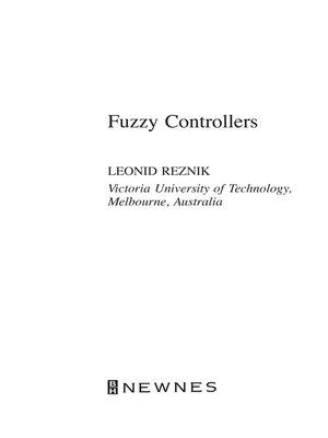 cover image of Fuzzy Controllers Handbook